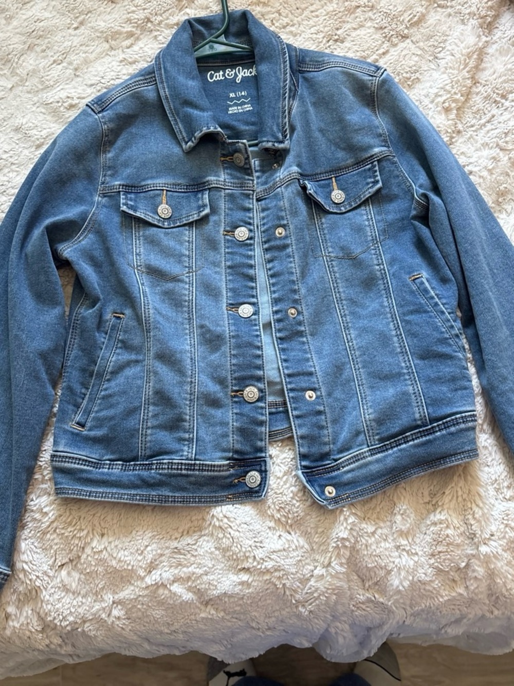 Cat & Jack Blue Denim Jacket For 14 yo